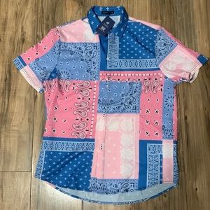 Two bandanna silk short sleeve tshirts